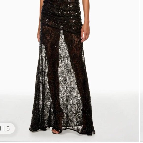 AKNVAS Lina Dress Women's Size 6 Black- Rent The Runway Dress - Picture 2 of 7